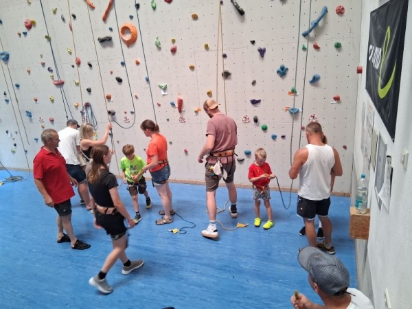 In der Kletterhalle