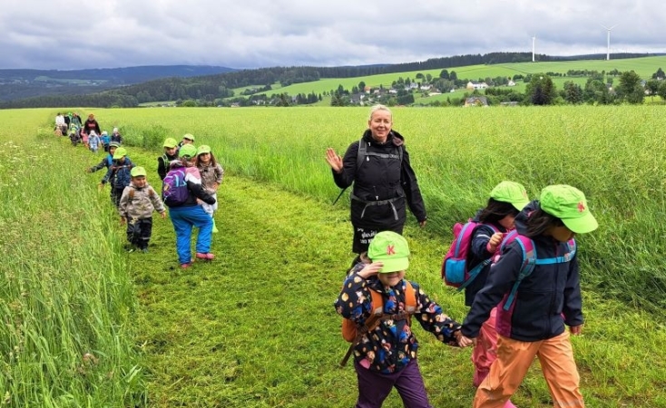 Wandern mit Freunden