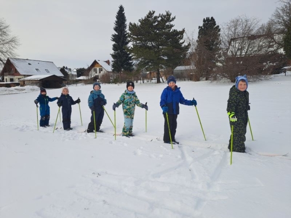 Wir nutzen den Schnee zum Skifahren