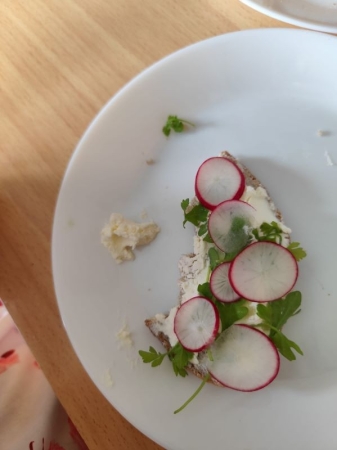 Und die Radieschen schmecken lecker.