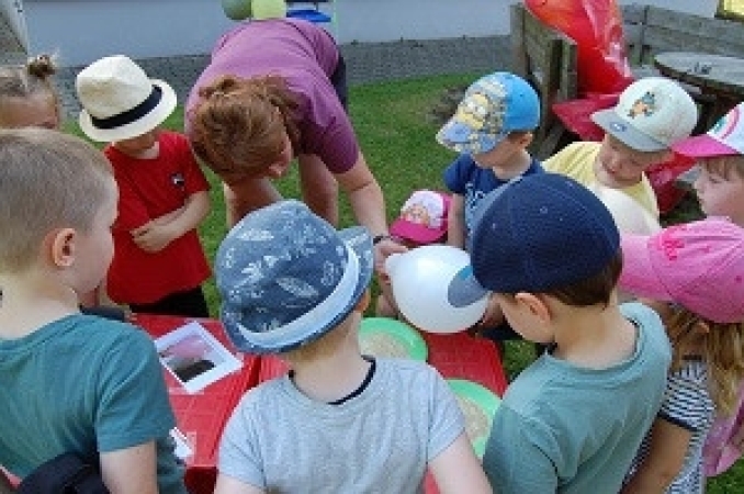 Die Igel untersuchen die statische Elektrizität