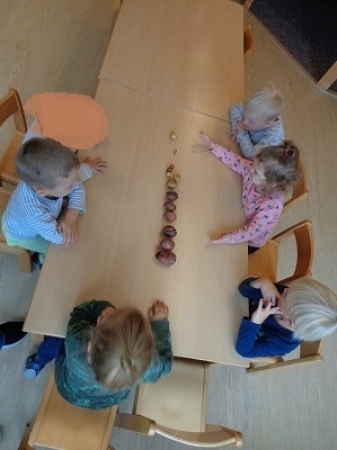 Mathematik in der großen Krippengruppe: Sortieren nach Größe