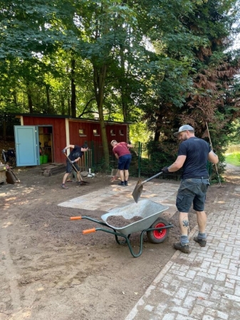 Bau der neuen Sandlandschaft