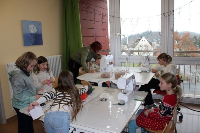 Nähen in der neuen Kreativwerkstatt