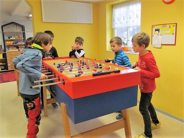 Kicker und Billardzimmer