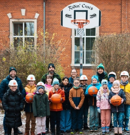 unser neuer Basketballkorb